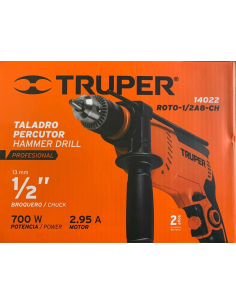 Taladro Percutor Truper Profesional 1/2 Pulgada , 700 Watts