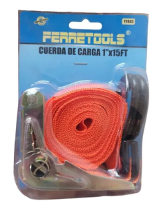 Eslinga Cinta Amarre Con Ratchet 1 Pulgada X 15 Ft Crownman