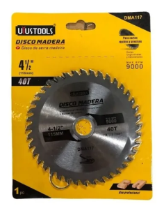 Disco De Madera Para Esmeril 115 Mm 40 Dientes