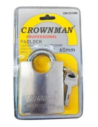 Candado Seg 60mm Cm-cd1260 Acero Crownman