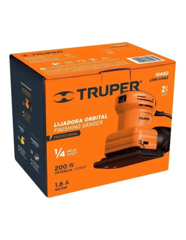 Lijadora profesional orbital Truper LIOR-1/4A2...