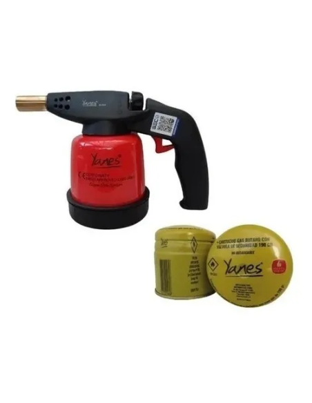 Soplete A Gas Metal Yanes Prof-200 Plus + 2 Cartucho 190gr